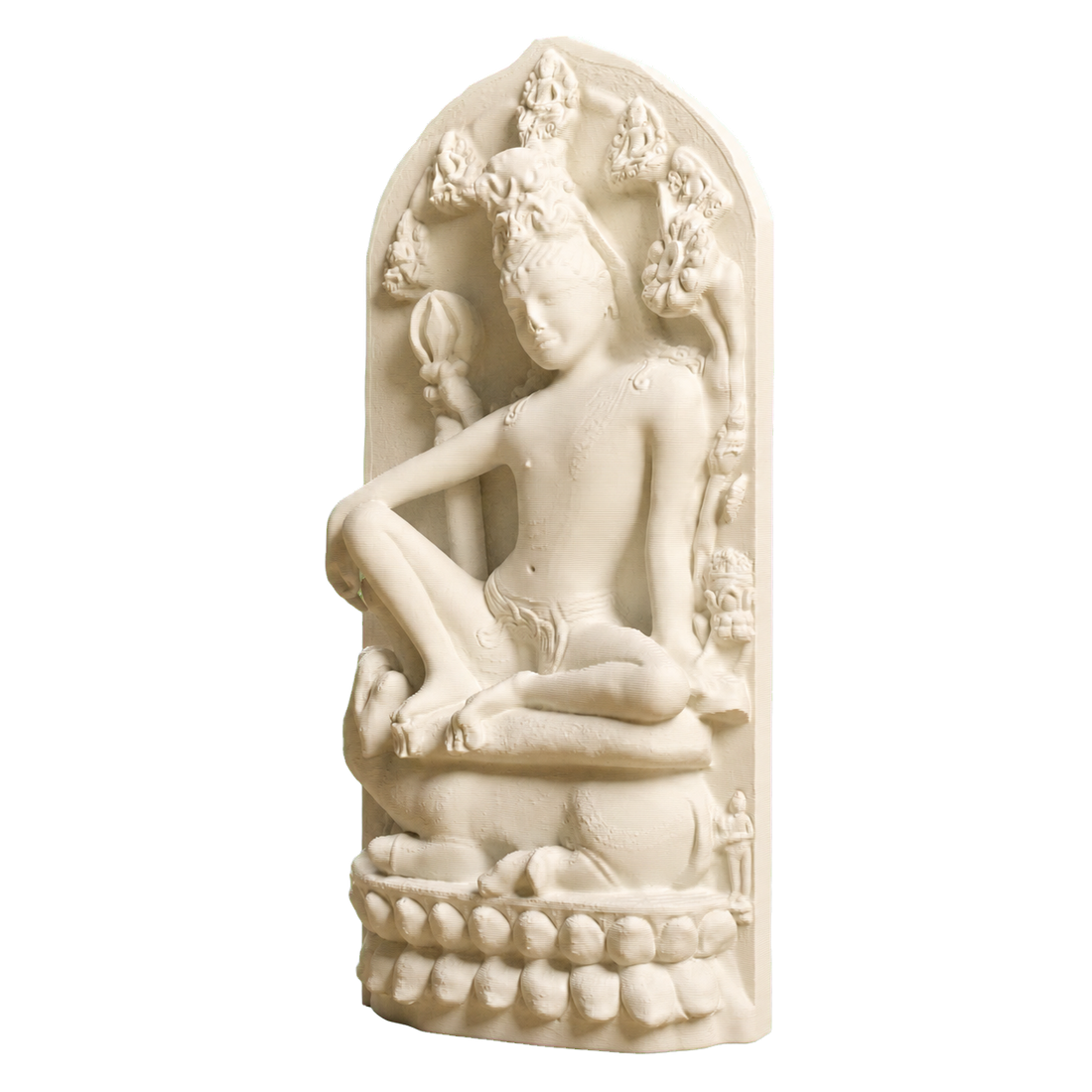 Simhanada Lokeshvara Ivory White collectible bust
