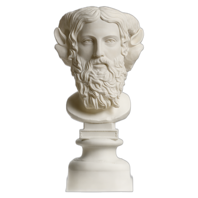 Zeus Ammon collectible bust inspired by museum-driven sculpture collecting