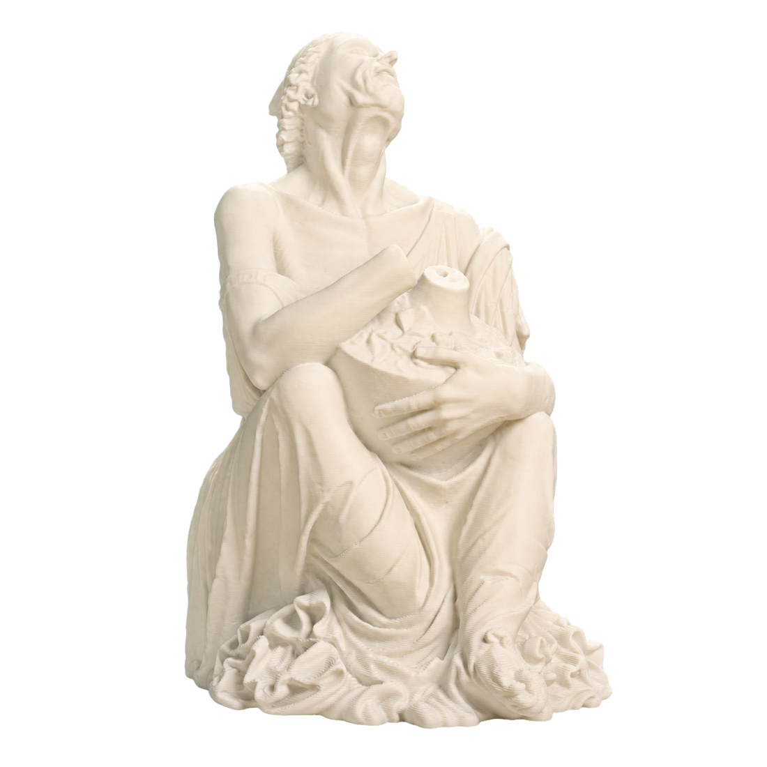 The Old Drunkard Ivory White collectible bust