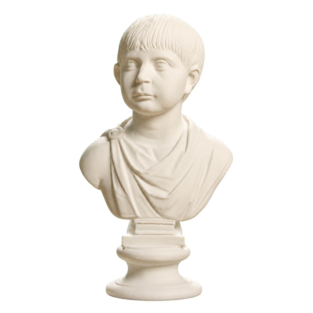 Boy with field army cap Ivory White collectible bust