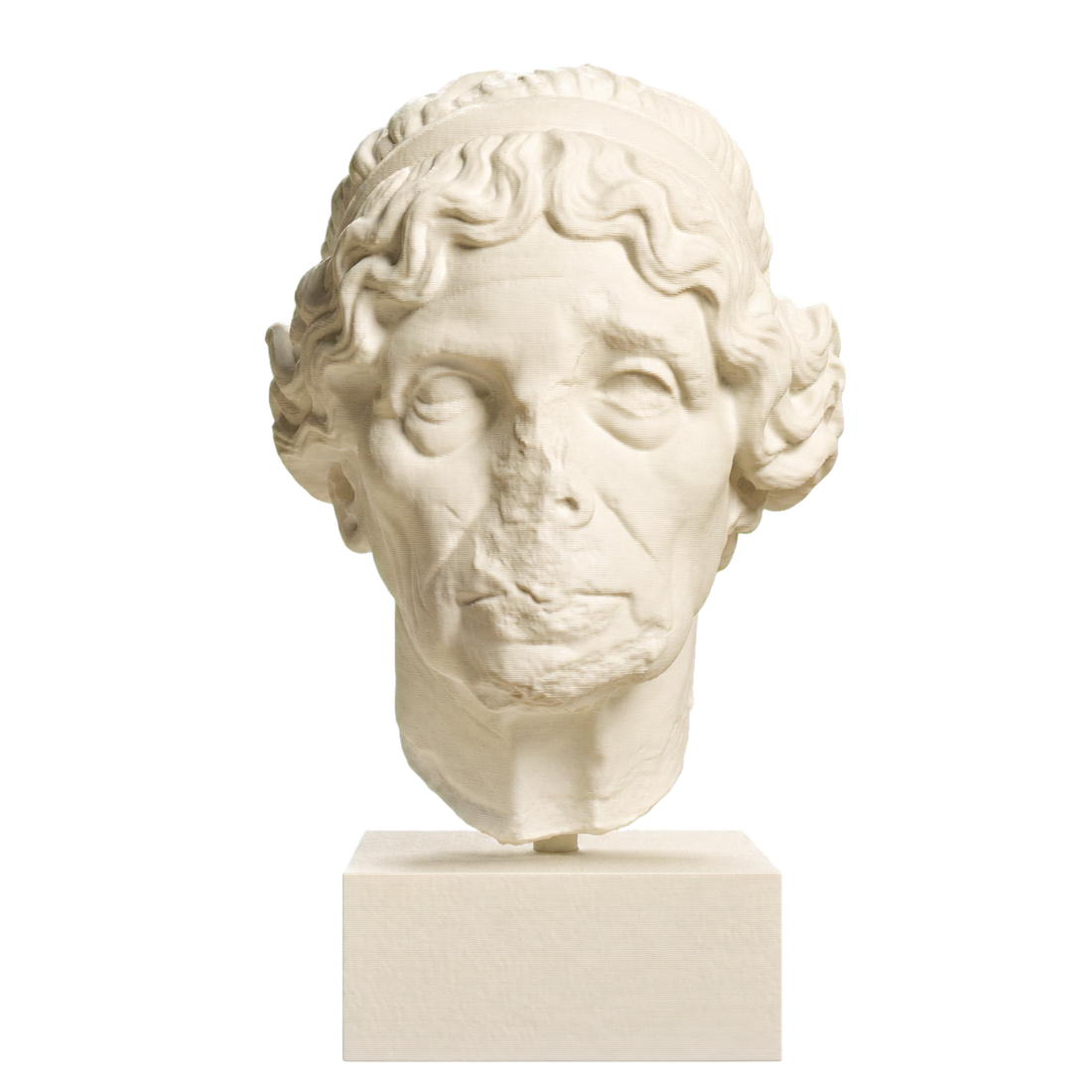 Elderly woman Lysimache Ivory White collectible bust