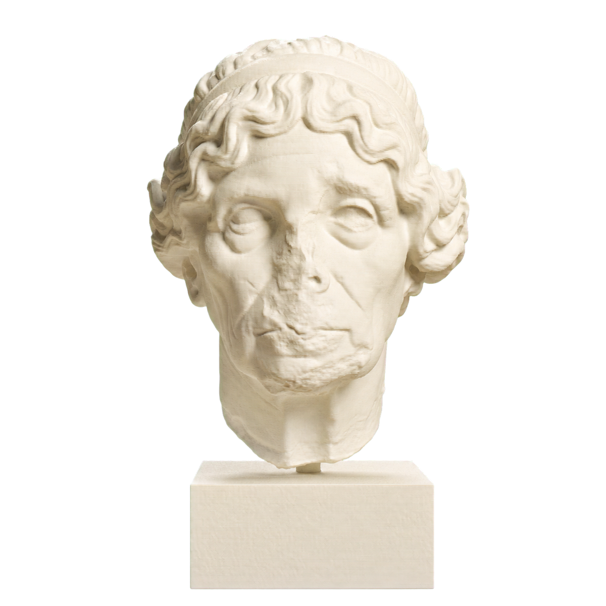 Elderly woman Lysimache Ivory White collectible bust