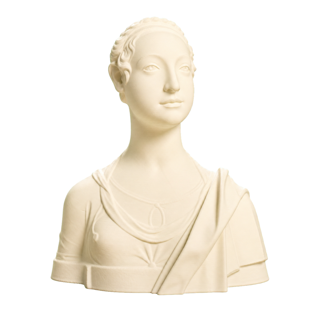 Portrait of a young girl Ivory White collectible bust