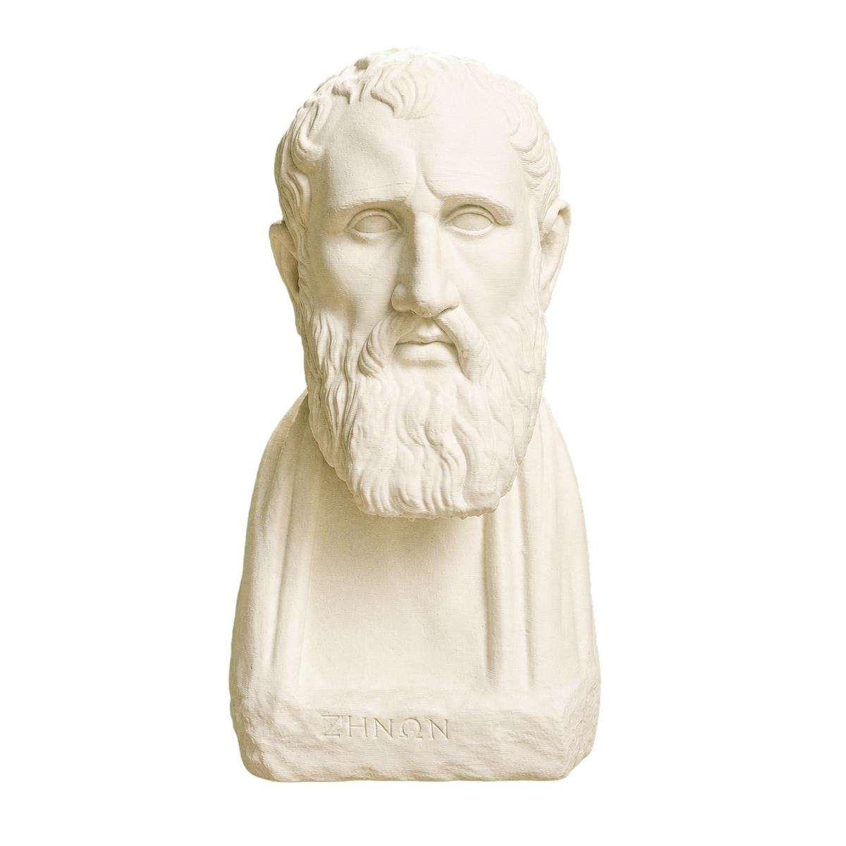 Portrait of Zeno of Kition Greek Philosopher Ivory White collectible bust