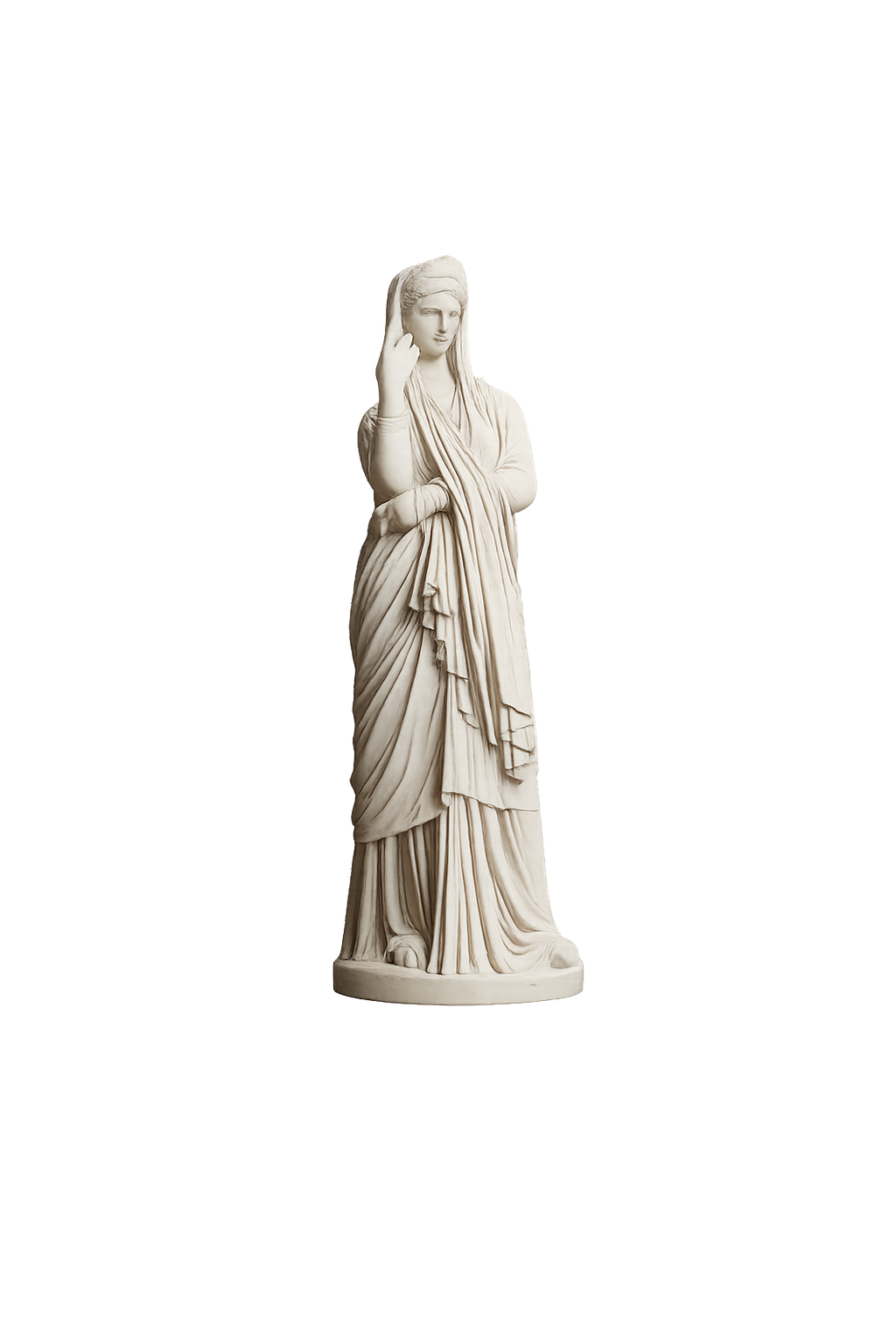 Statue of a woman the so-called 'Pudicitia' type collectible bust inspired by museum-driven sculpture collecting