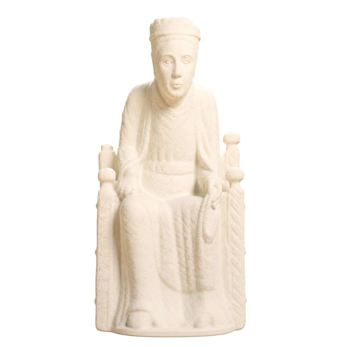 Romanesque Enthroned Madonna Ivory White collectible bust