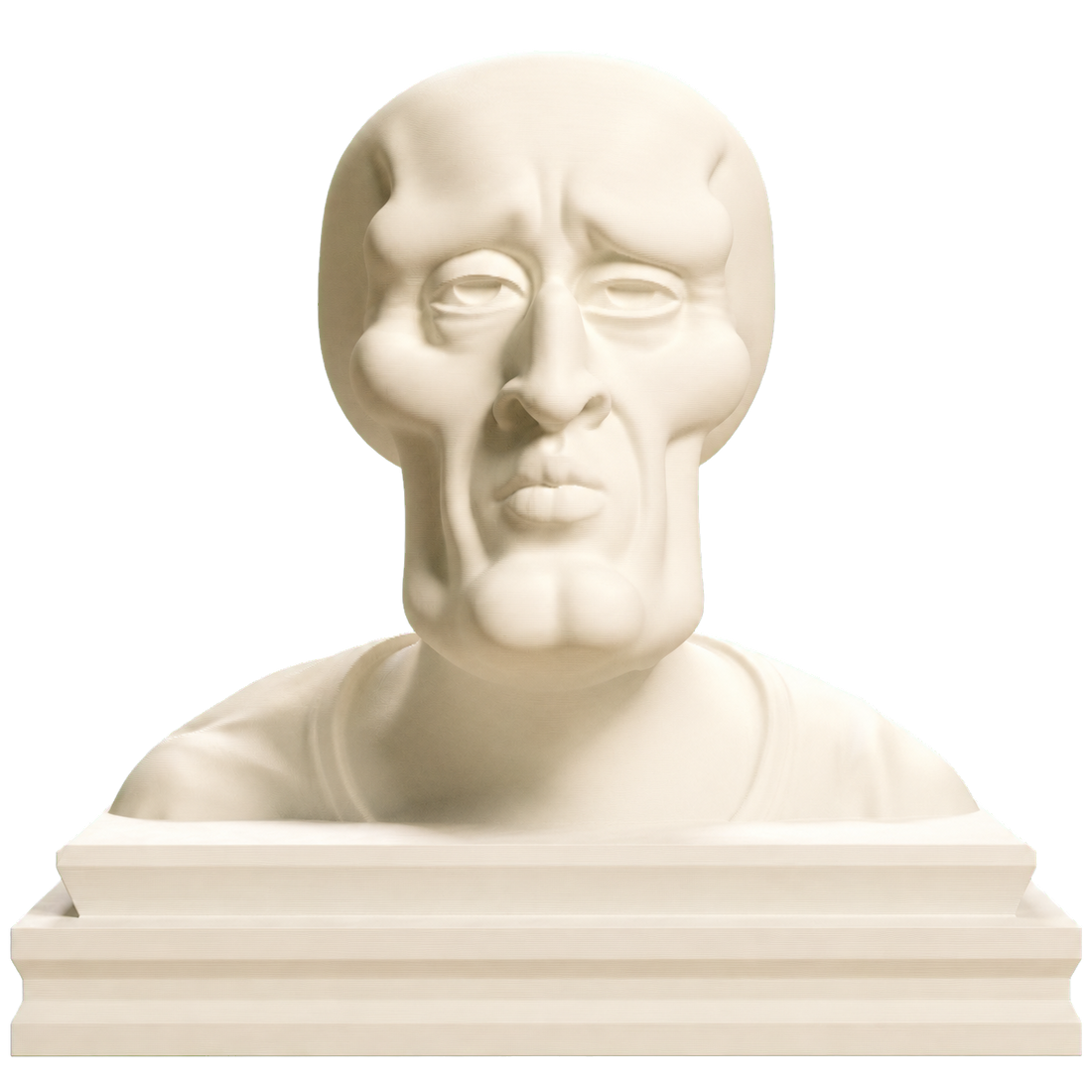 Handsome Squidward Meme Bust Ivory White collectible bust