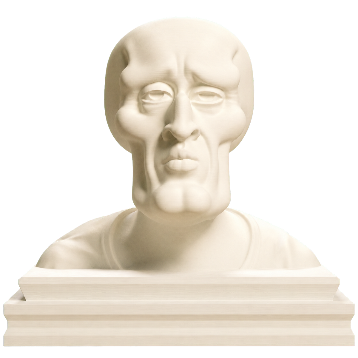 Handsome Squidward Meme Bust Ivory White collectible bust