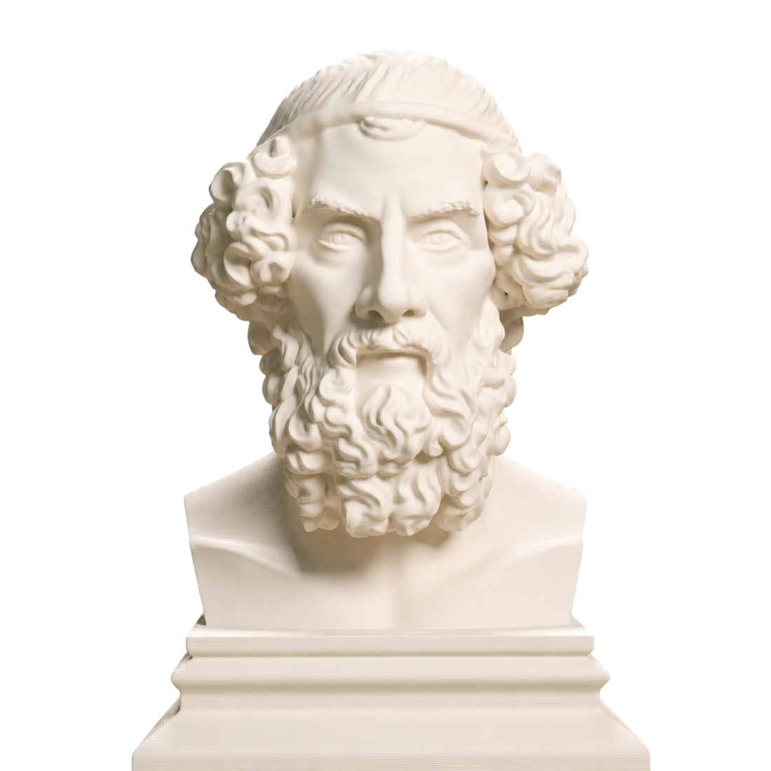 Homer Poet Bust Ivory White collectible bust