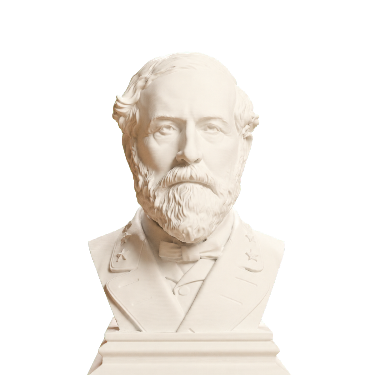 Robert E. Lee bust in Ivory White finish