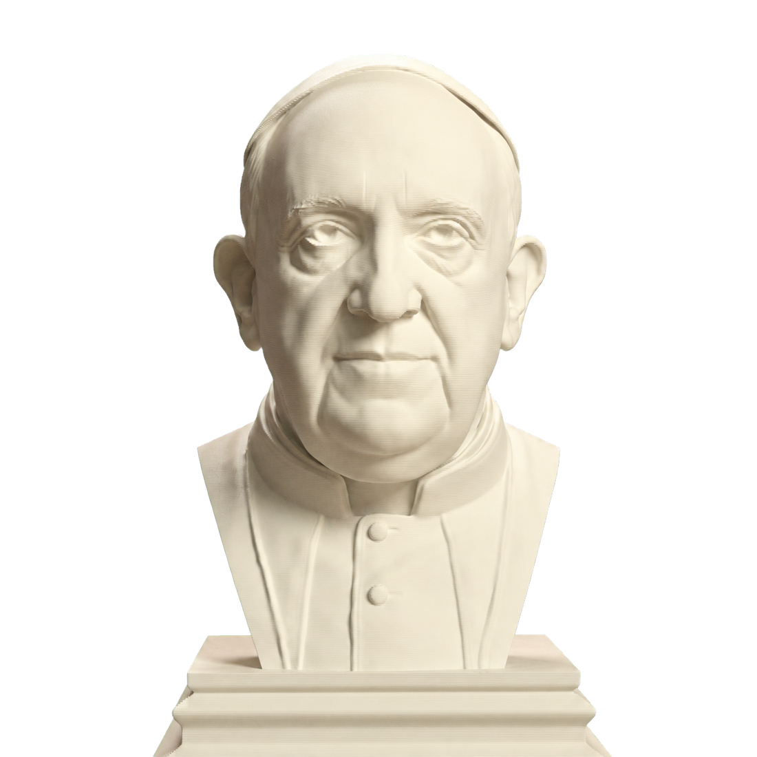 Pope Francis bust in Ivory White finish