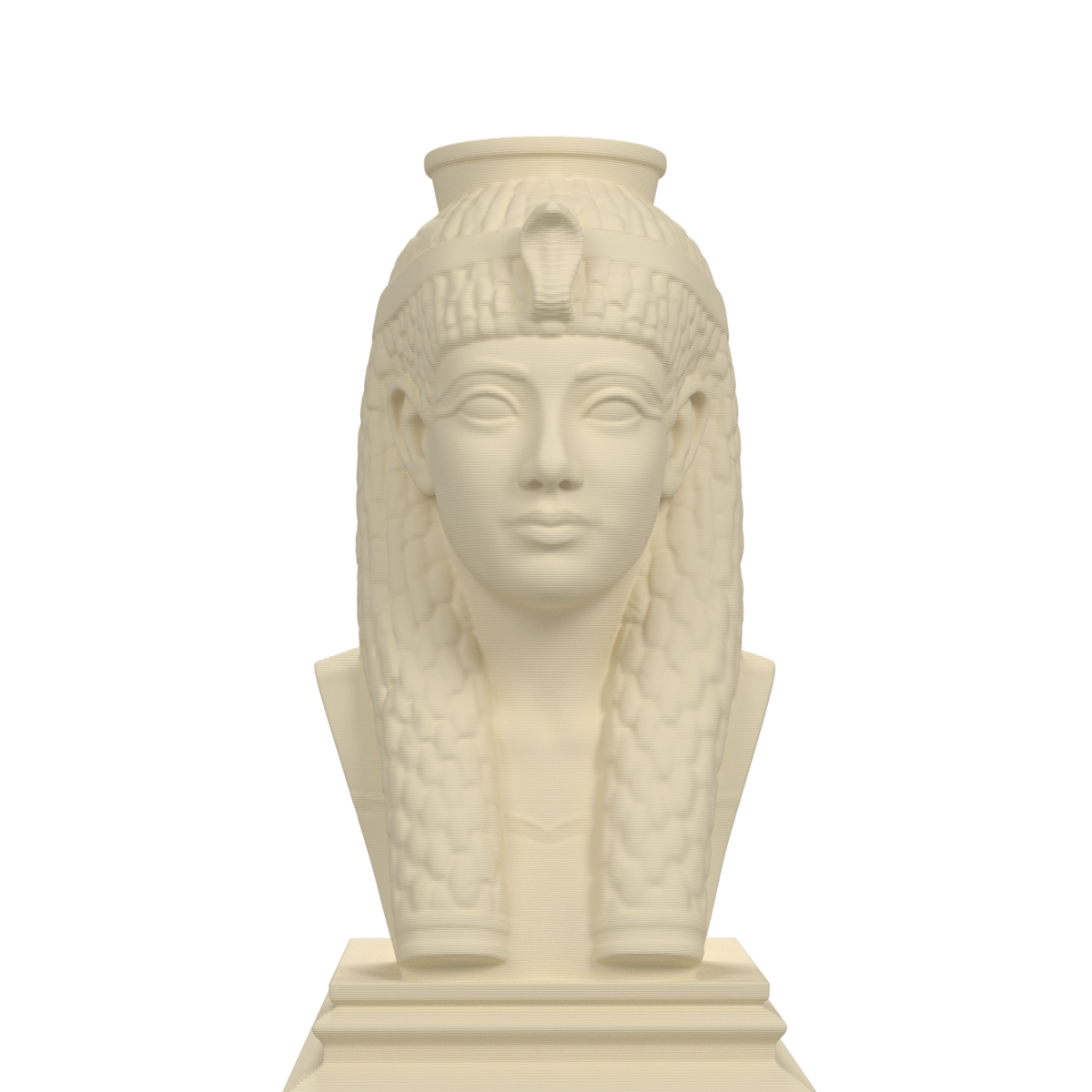 Cleopatra VII bust in calibrated Ivory White