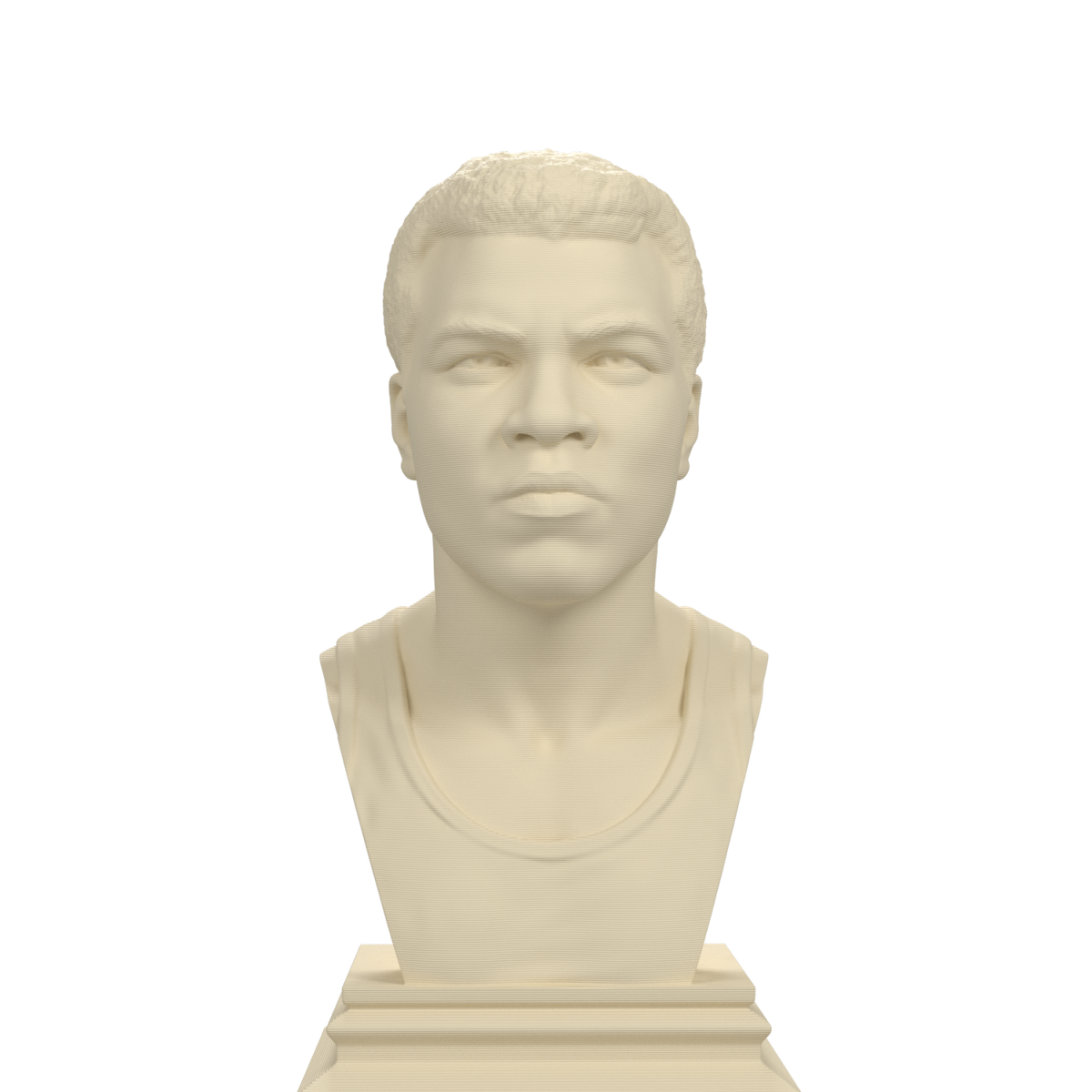 Muhammad Ali bust in ivory white
