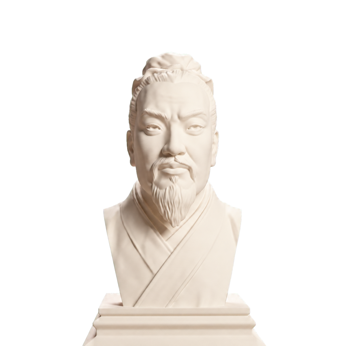 Sun Tzu bust, ivory white view