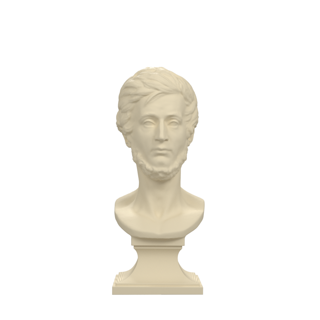 Adam Mickiewicz Bust after David d'Angers, Ivory White finish
