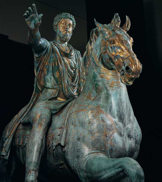 Equestrian statue of Marcus Aurelius at the Capitoline Museums in Rome