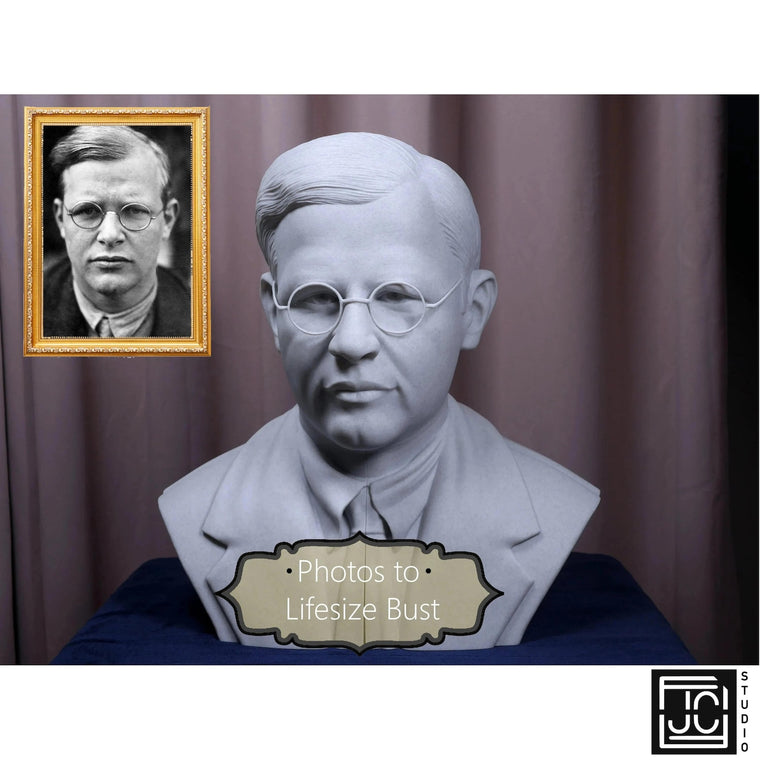 Custom Hand-Sculpted Photo Bust