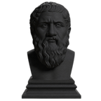 Plato Charcoal Black collectible bust