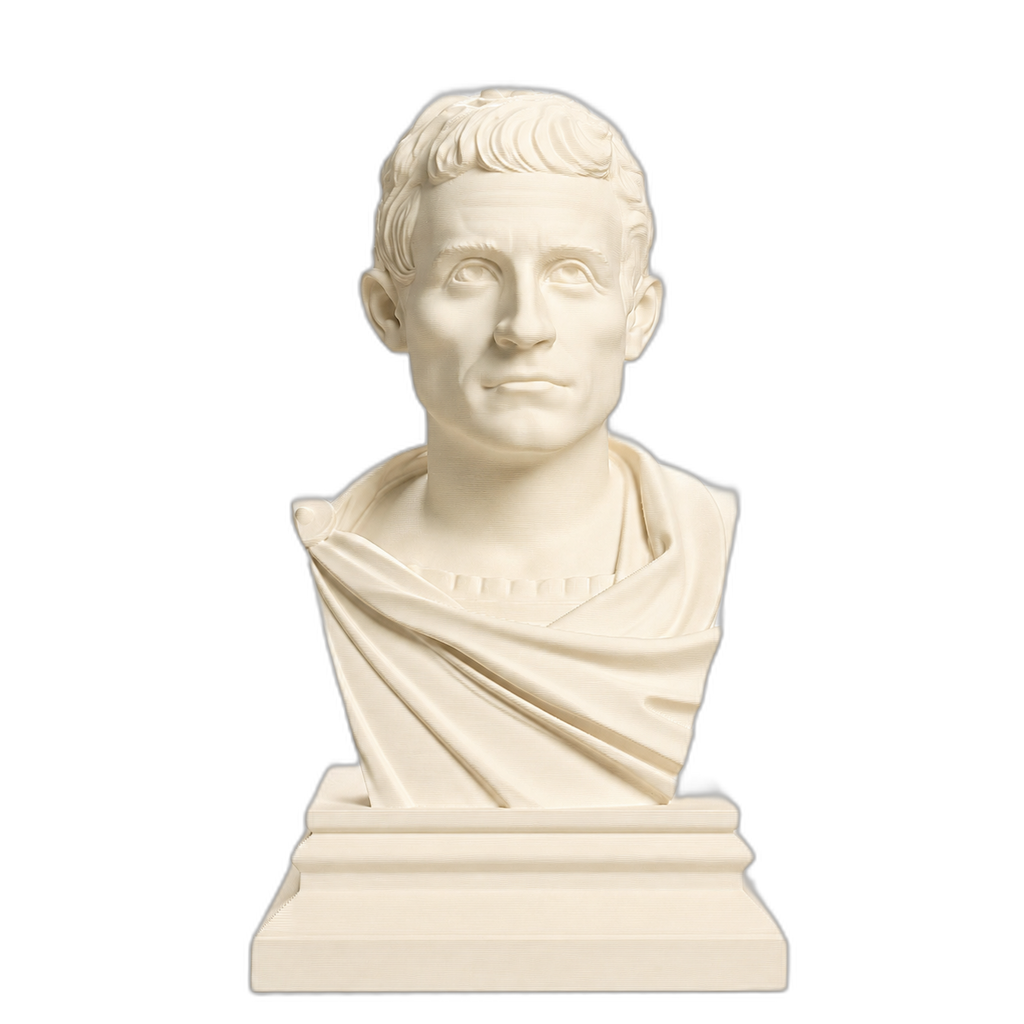 Julius Caesar Ivory White collectible bust