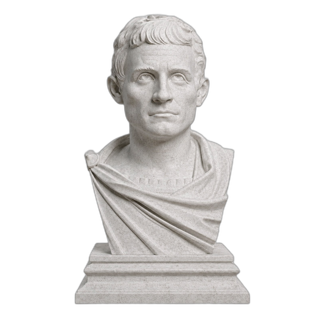 Julius Caesar Marble Stone collectible bust