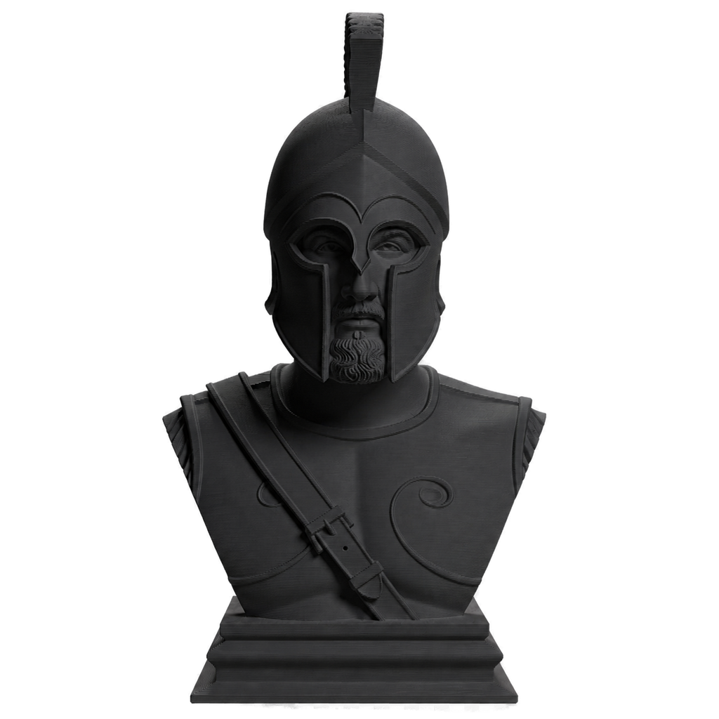 Spartan Warrior Charcoal Black collectible bust