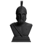 Spartan Warrior Charcoal Black collectible bust