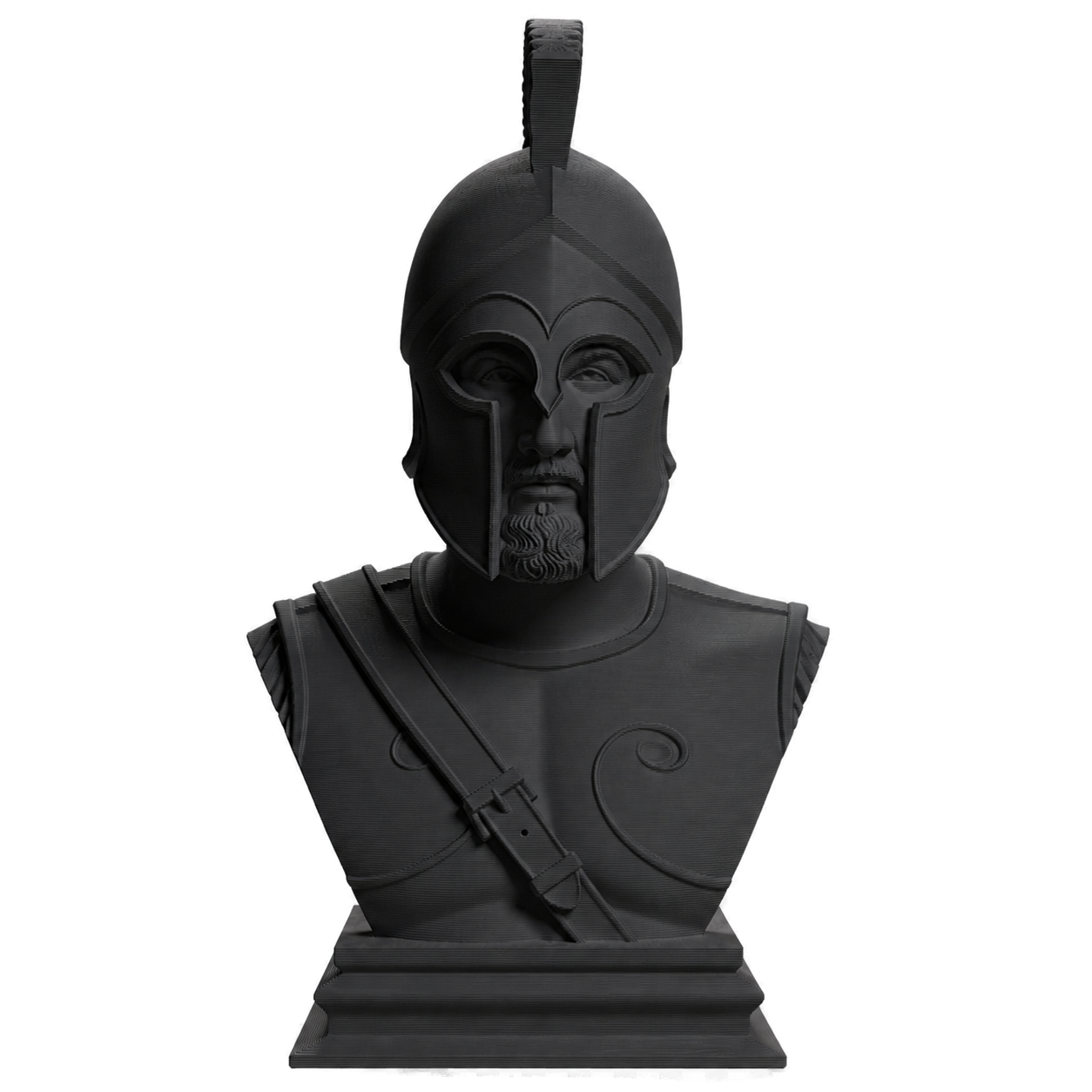 Spartan Warrior Charcoal Black collectible bust