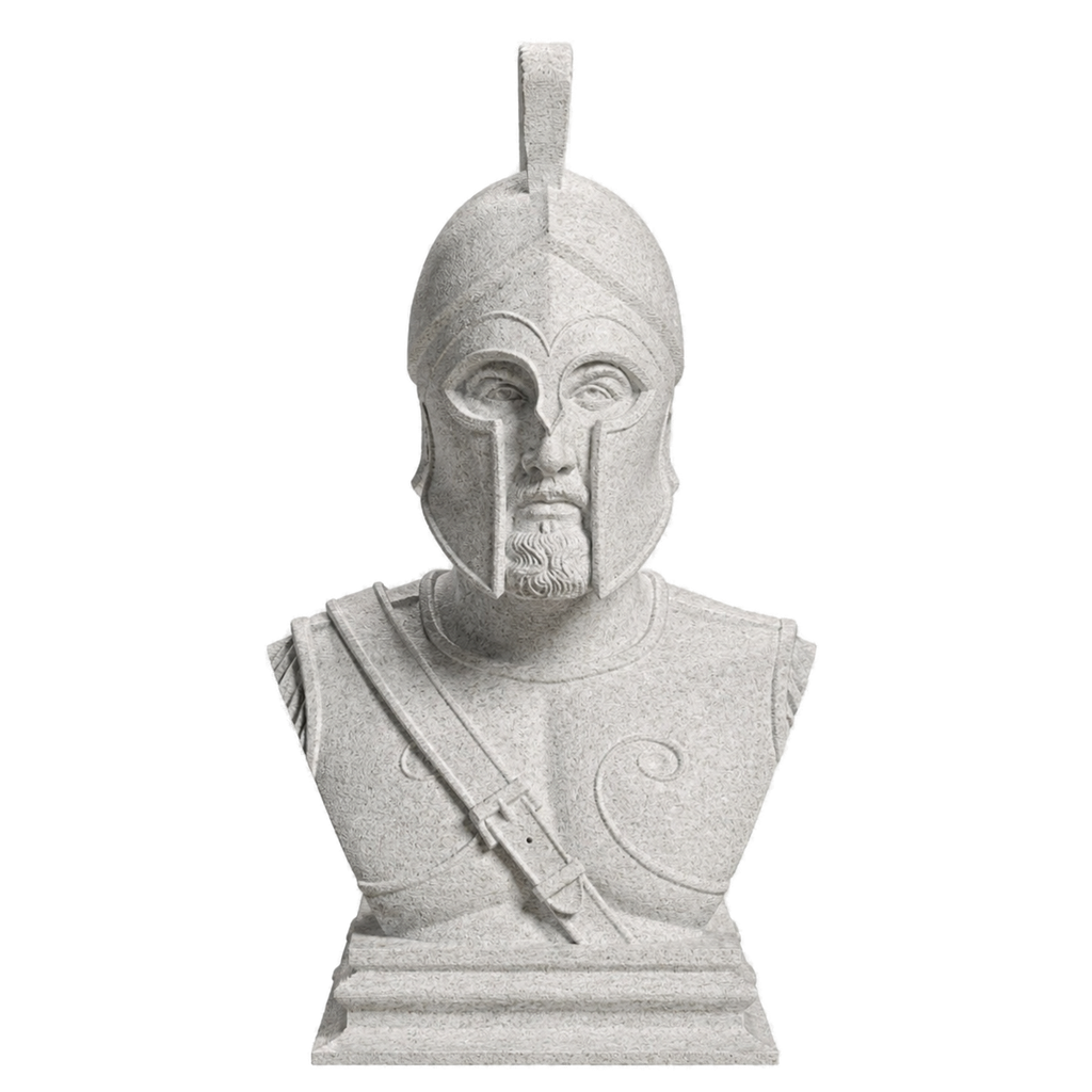 Spartan Warrior Marble Stone collectible bust