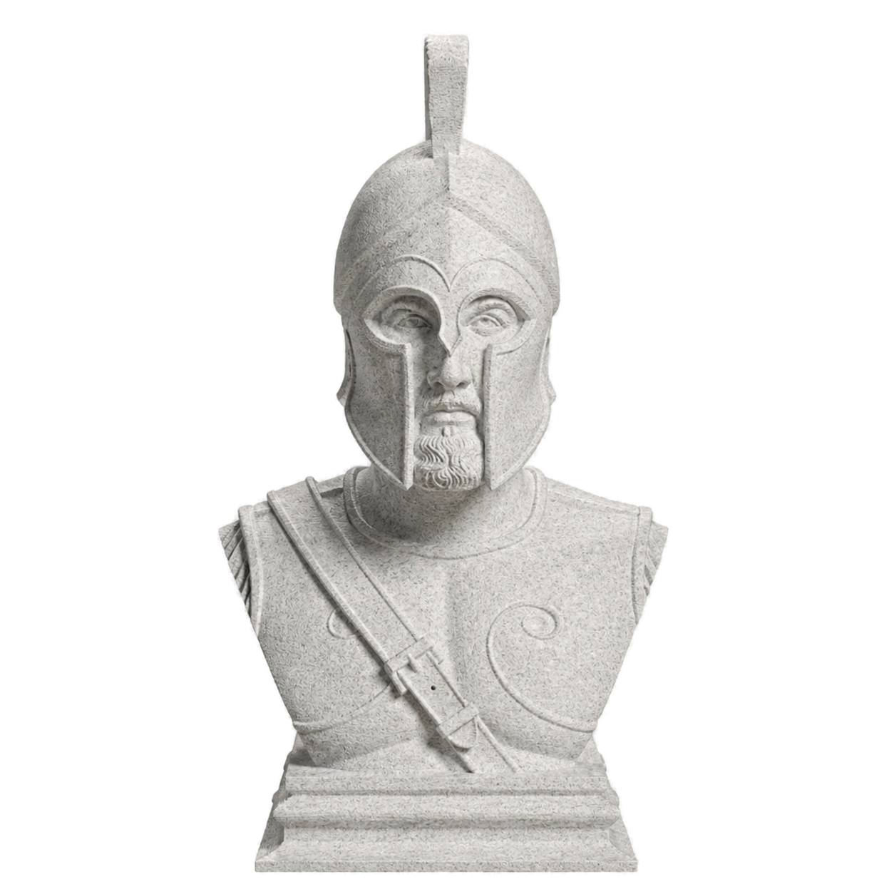 Spartan Warrior Marble Stone collectible bust