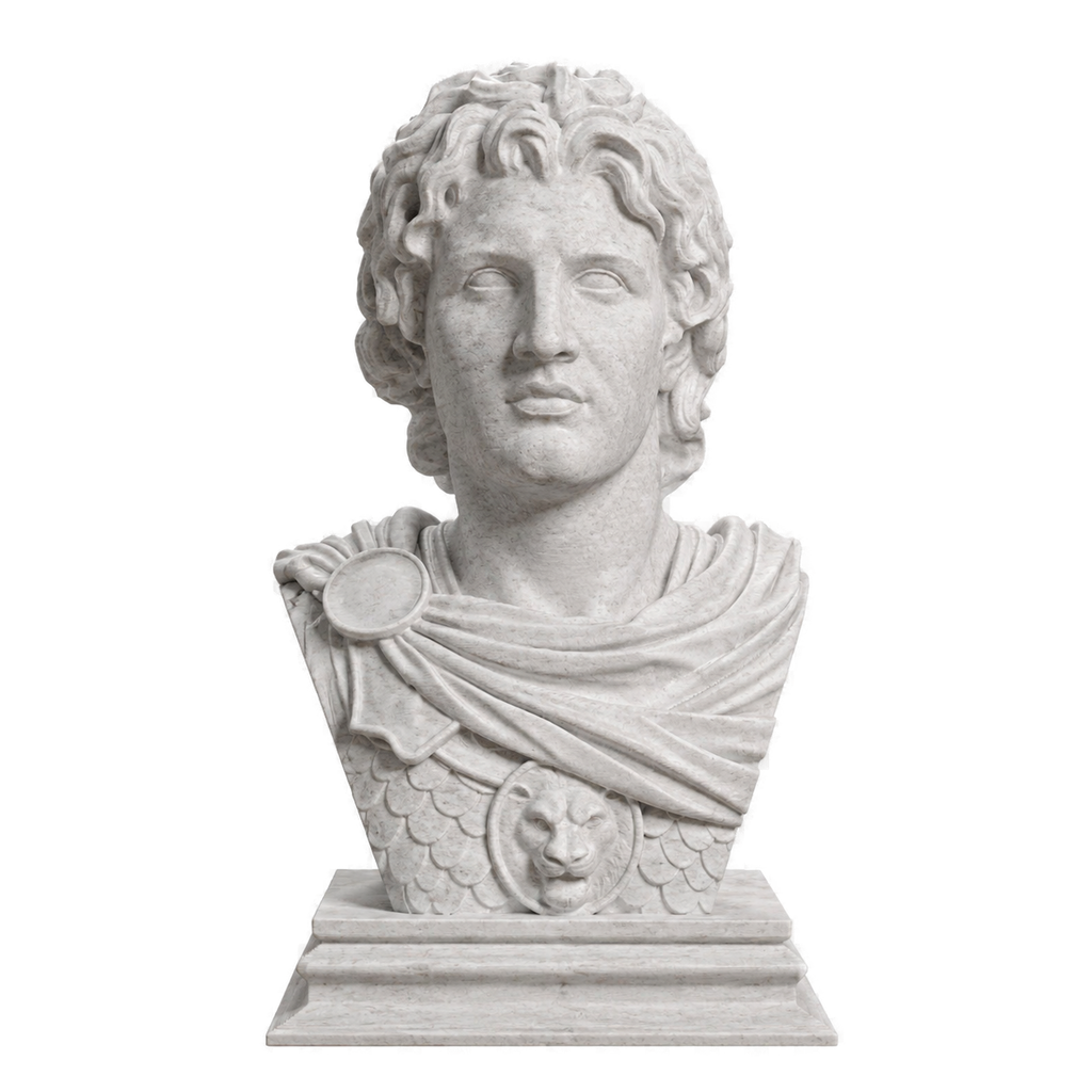 Alexander the Great Marble Stone collectible bust