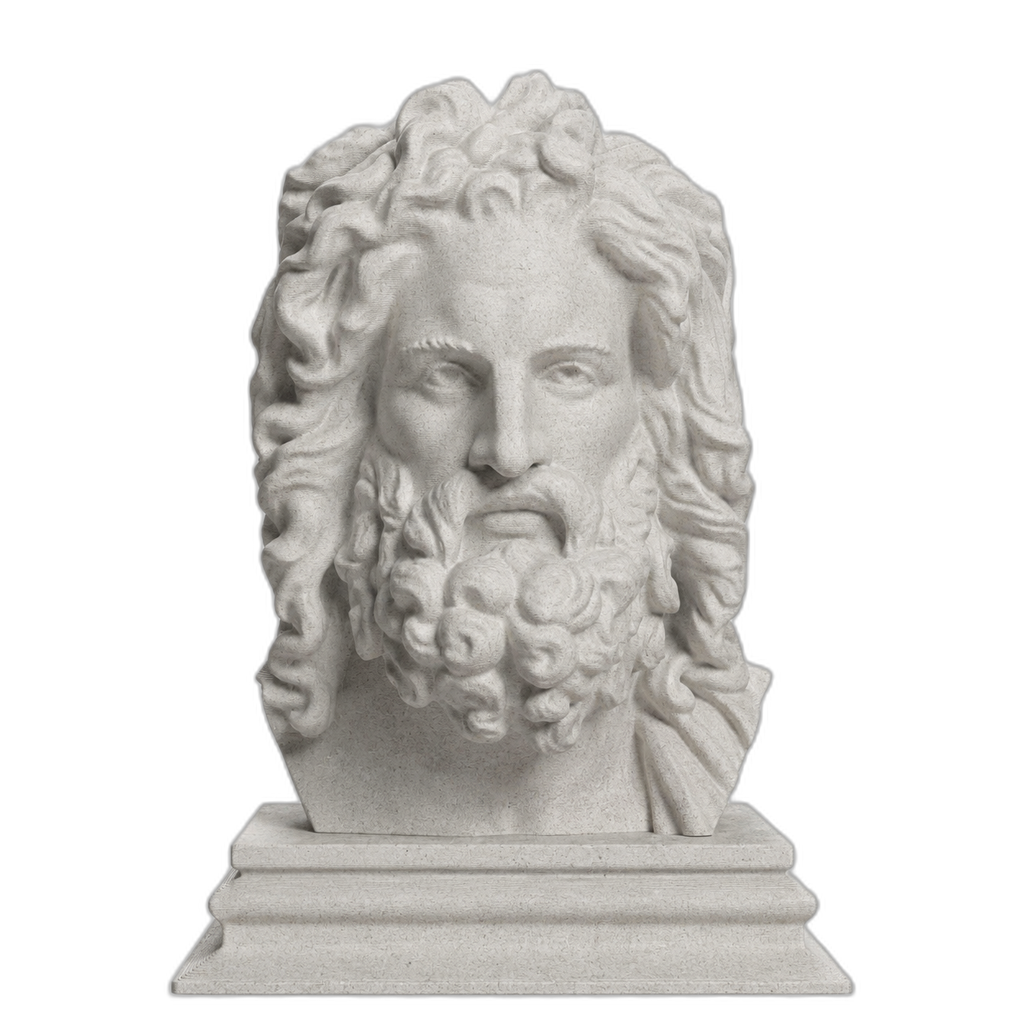 Zeus Marble Stone collectible bust