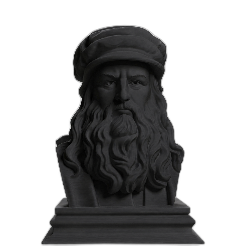 Leonardo da Vinci Charcoal Black collectible bust