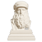 Leonardo da Vinci Ivory White collectible bust