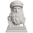 Leonardo da Vinci Marble Stone collectible bust