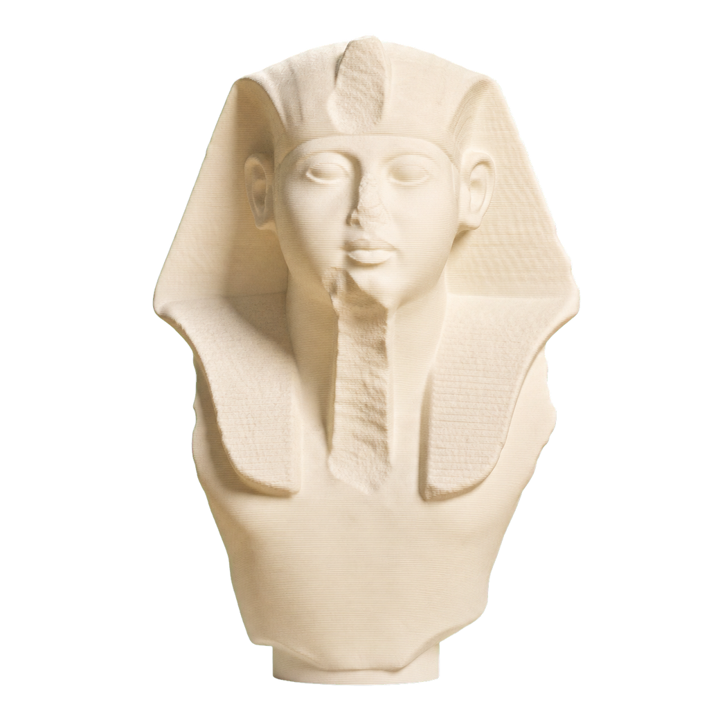 Head of a 19th Dynasty Pharaoh Ivory White collectible bust