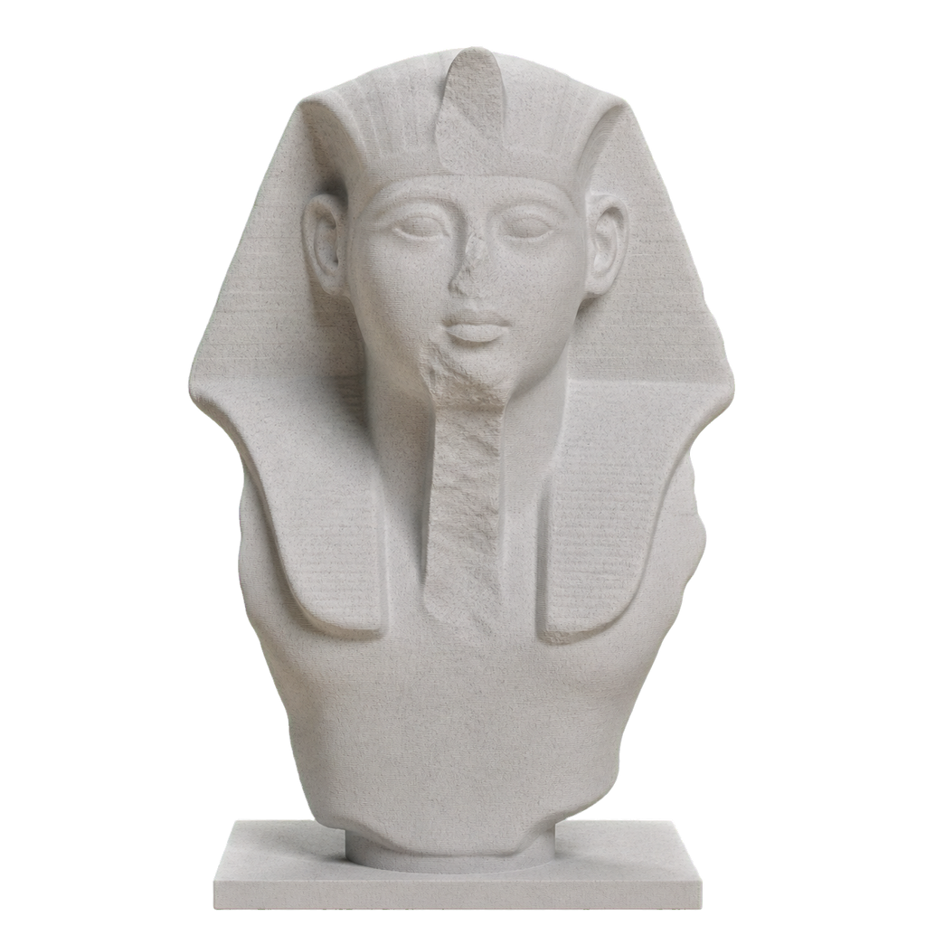 Head of a 19th Dynasty Pharaoh Marble Stone collectible bust