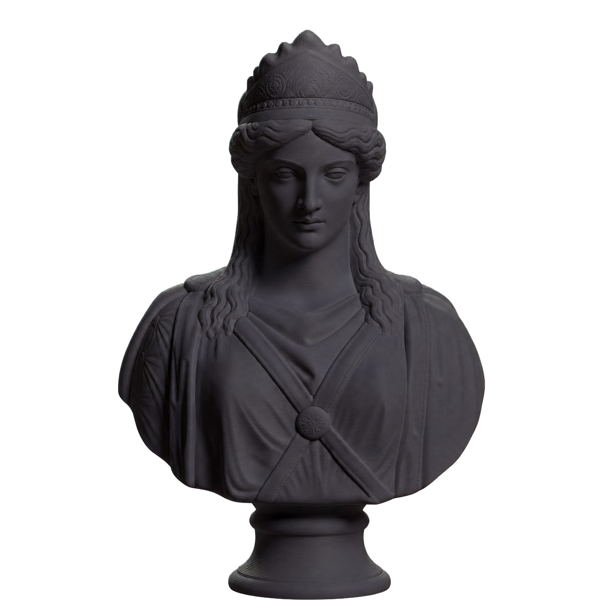Zenobia, The Queen of Palmyra America Charcoal Black collectible bust