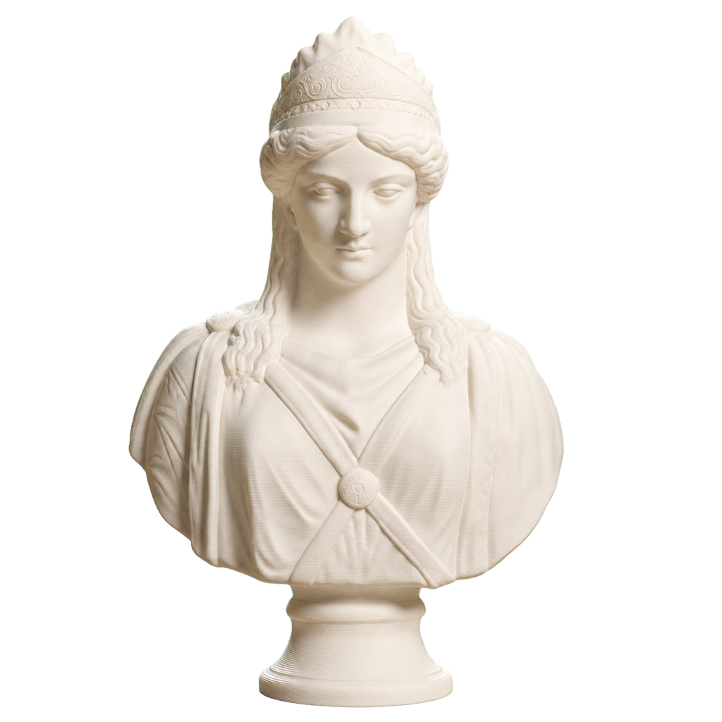 Zenobia, The Queen of Palmyra America Ivory White collectible bust
