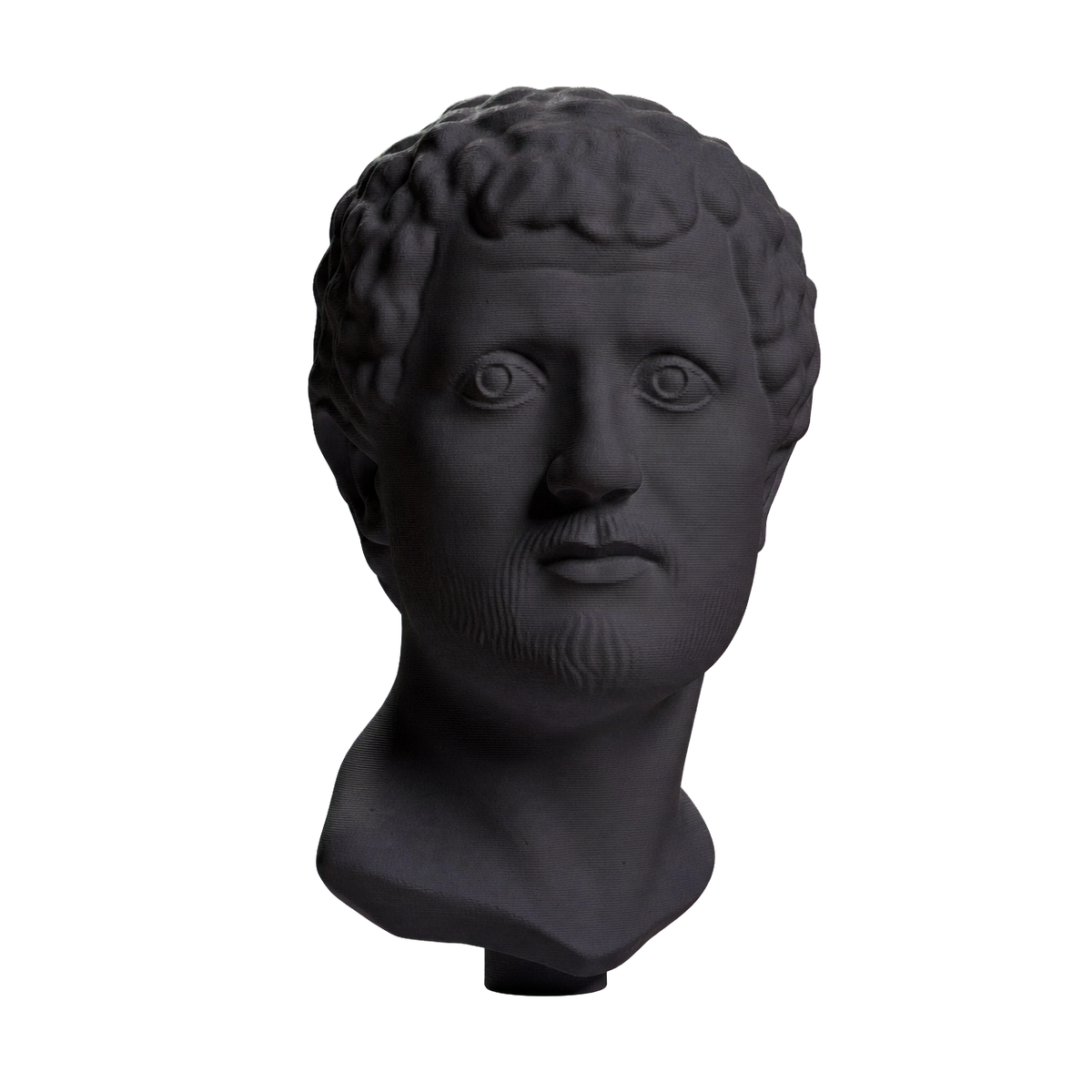 Portrait Head of a Man Charcoal Black collectible bust
