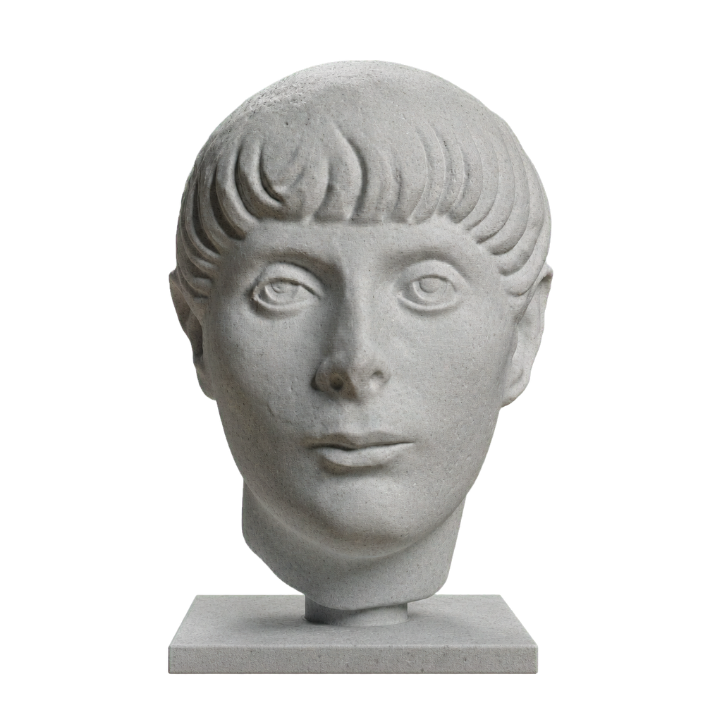 Head of a Young Man Marble Stone collectible bust