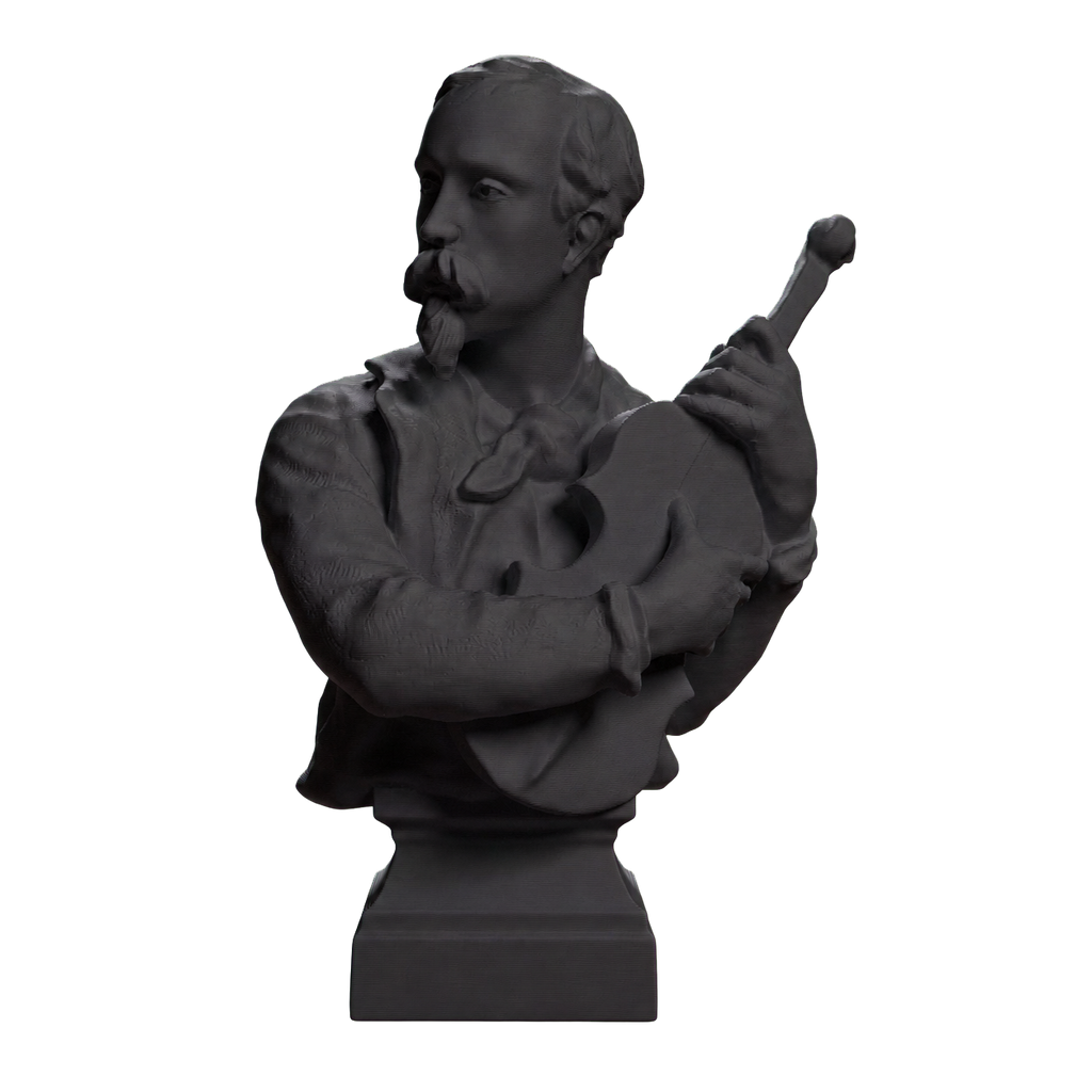 Charles Carpeaux Charcoal Black collectible bust