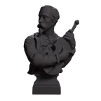 Charles Carpeaux Charcoal Black collectible bust