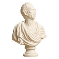 Bust of an African Man Ivory White collectible bust