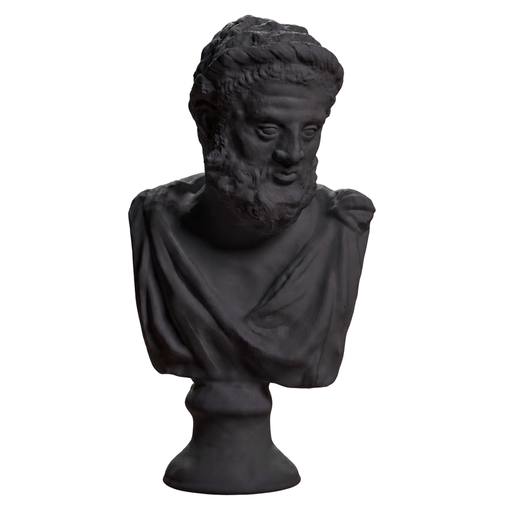 Bust of a Philosopher Charcoal Black collectible bust