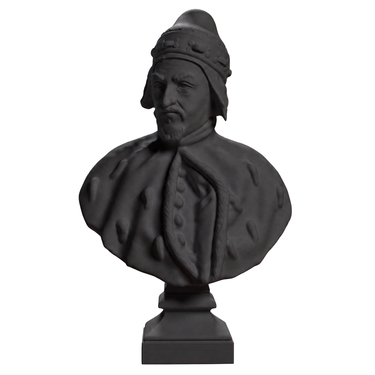 Bust of Francesco Molin, Doge of Venice Charcoal Black collectible bust