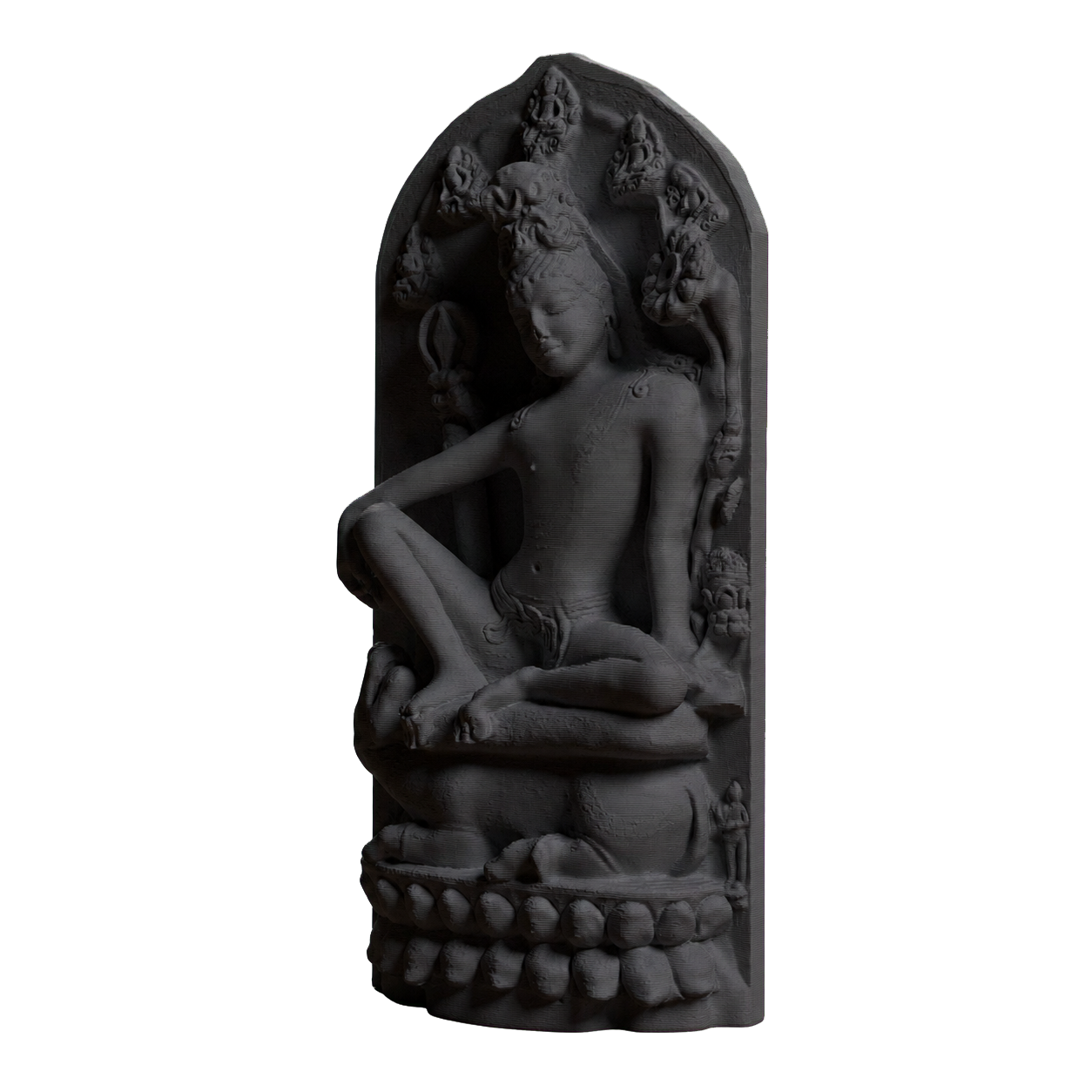 Simhanada Lokeshvara Charcoal Black collectible bust