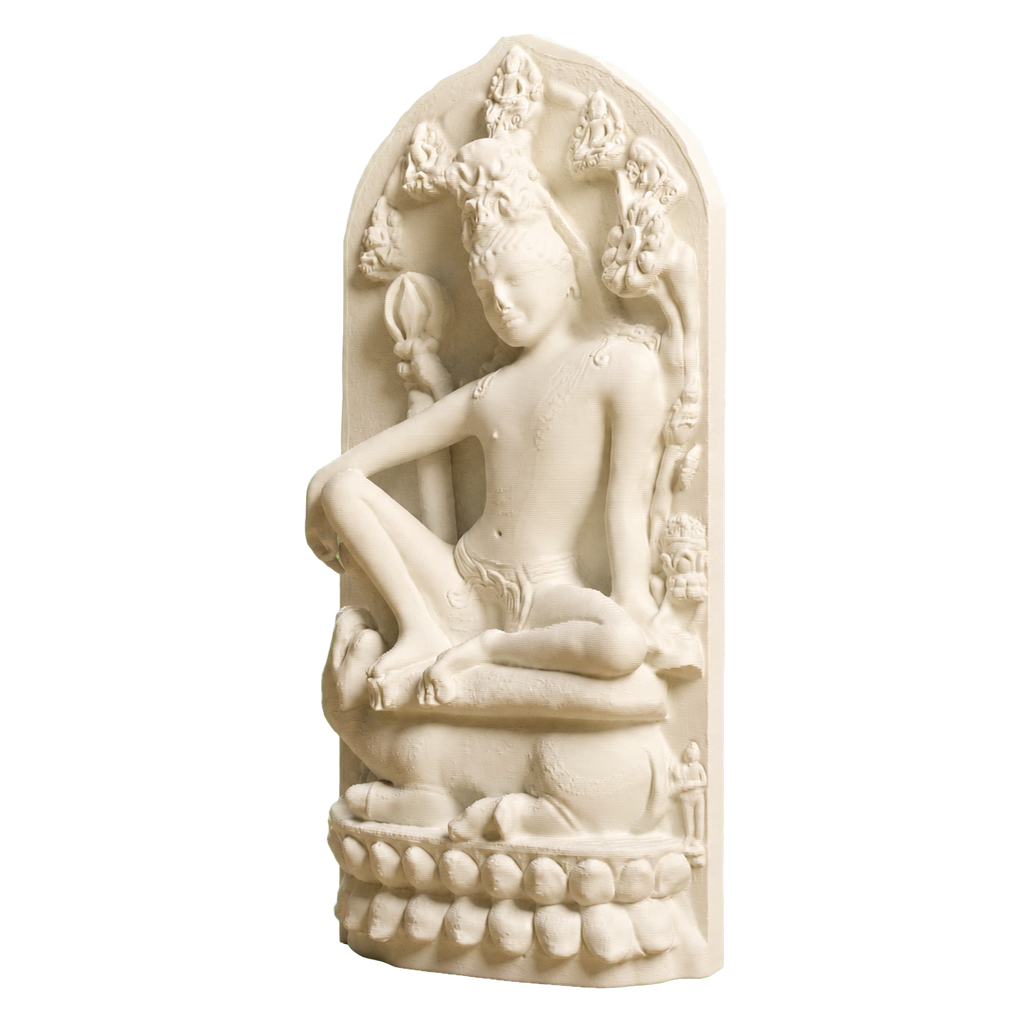 Simhanada Lokeshvara Ivory White collectible bust