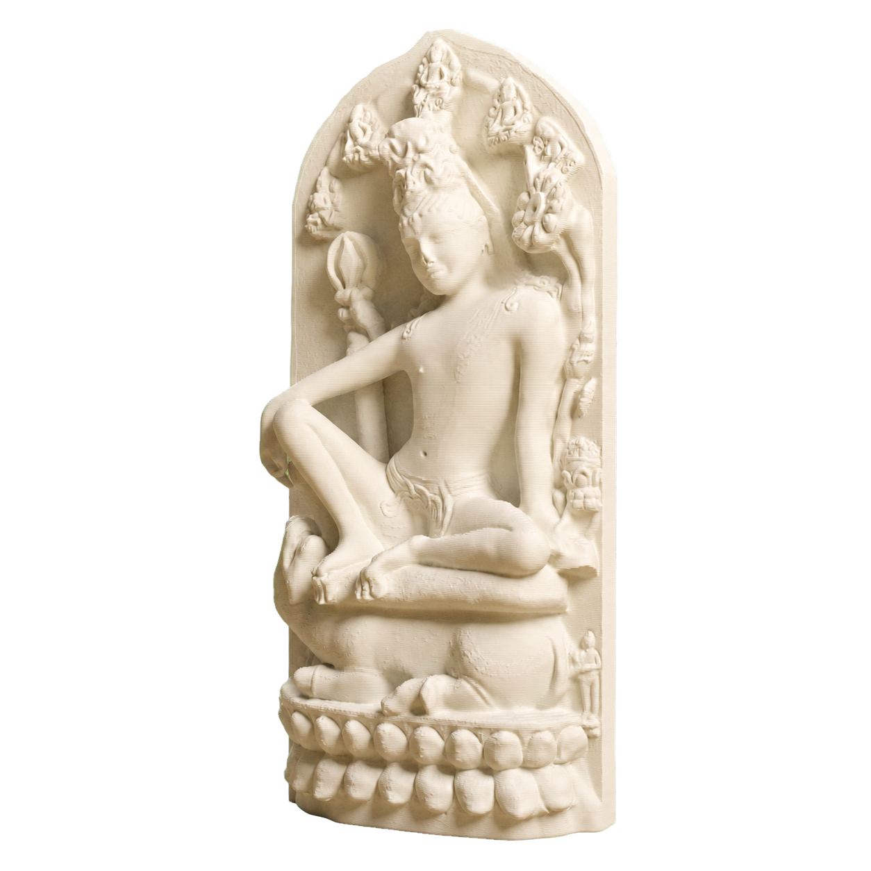 Simhanada Lokeshvara Ivory White collectible bust