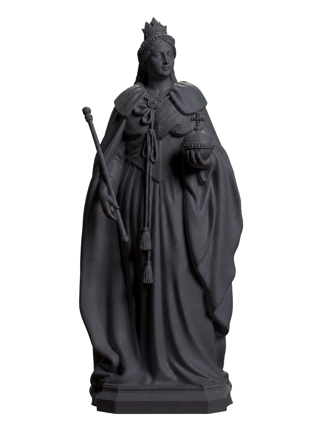 Queen Victoria in Victoria Square, Charcoal Black collectible bust