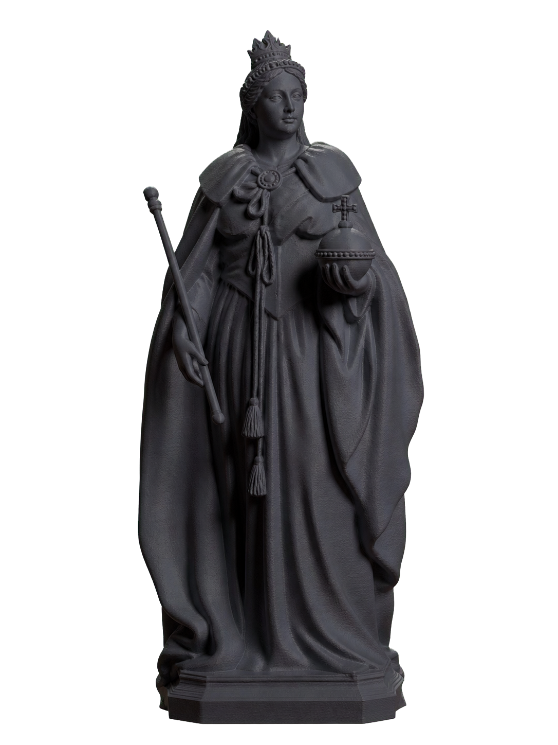 Queen Victoria in Victoria Square, Charcoal Black collectible bust
